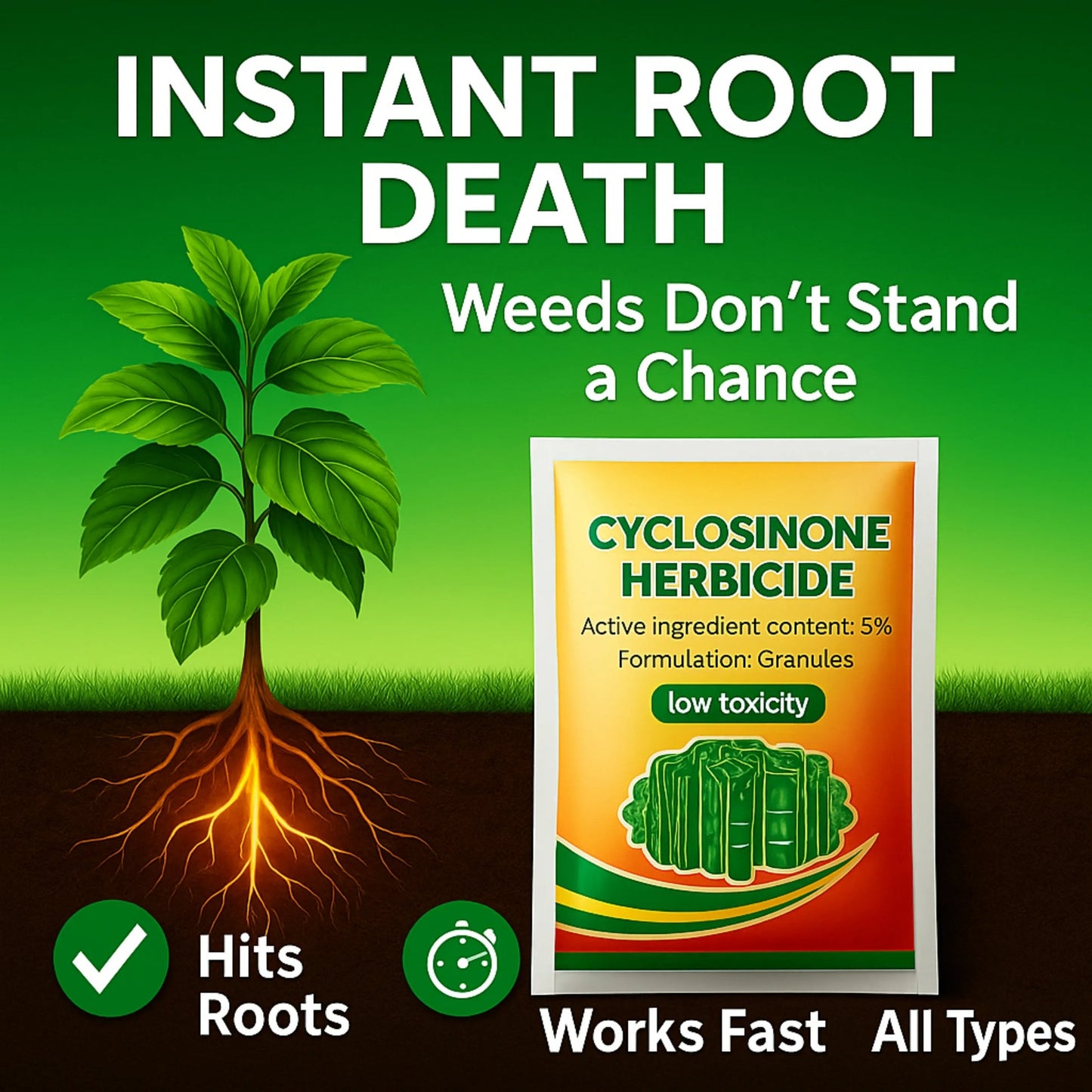 Cyclosinone Herbicide Granular Weed Killer(Pack of 1)